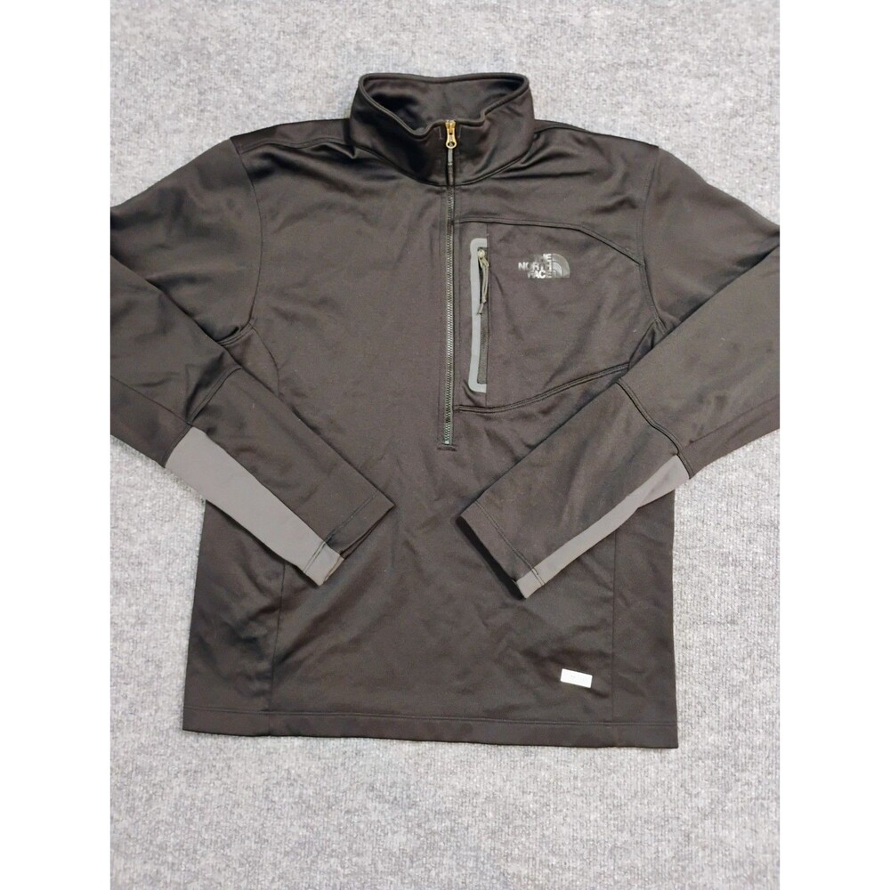 The North Face Mens Medium Black 1/4 Zip Soft Shell Pullover Jacket